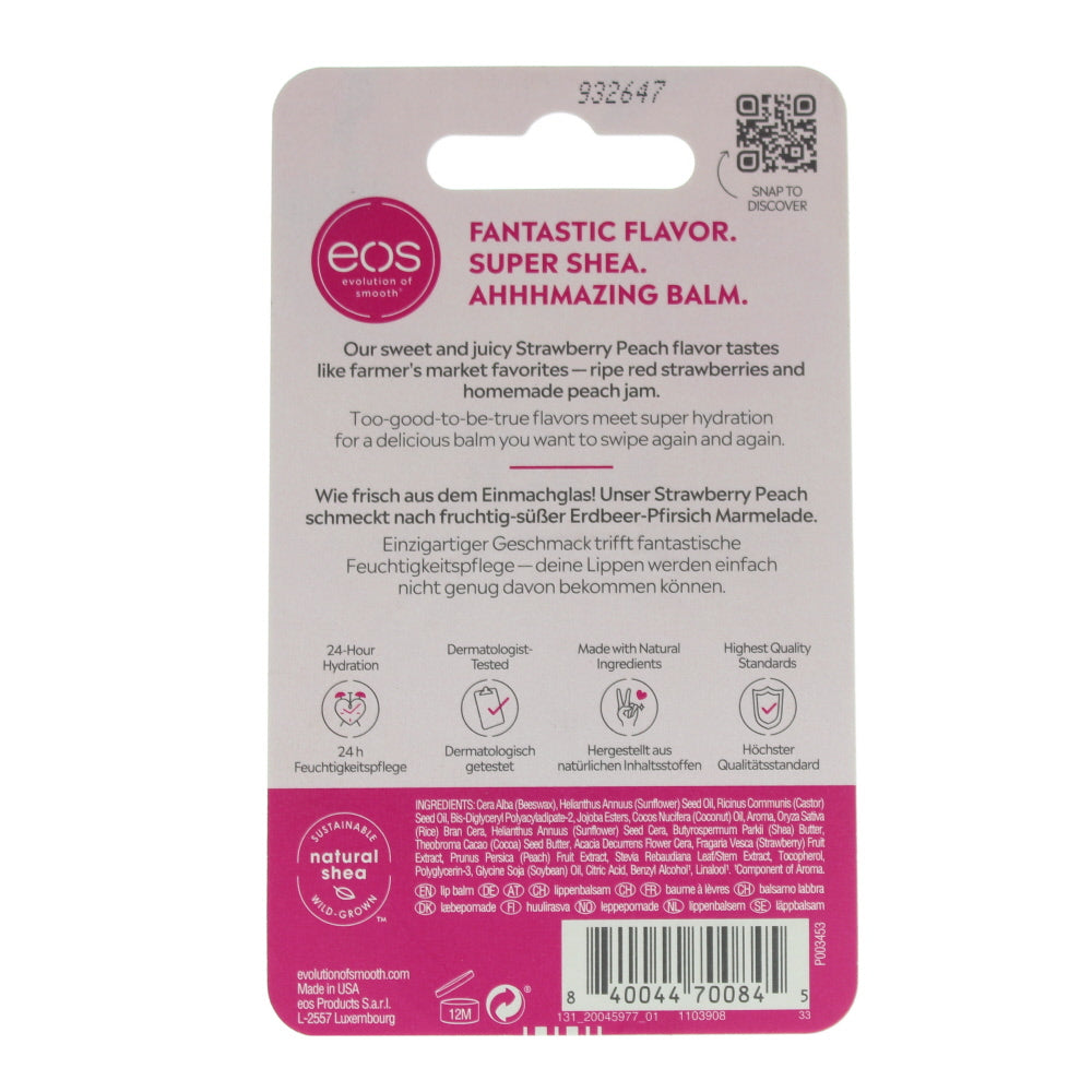 Eos Strawberry Peach Super Soft Shea Lip Balm 7g