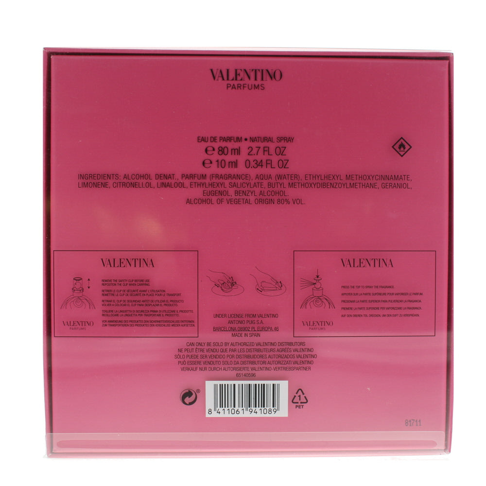 Valentino Valentina Pink Eau de Parfum Gift Set : Eau de Parfum 80ml - Eau de Parfum 10ml