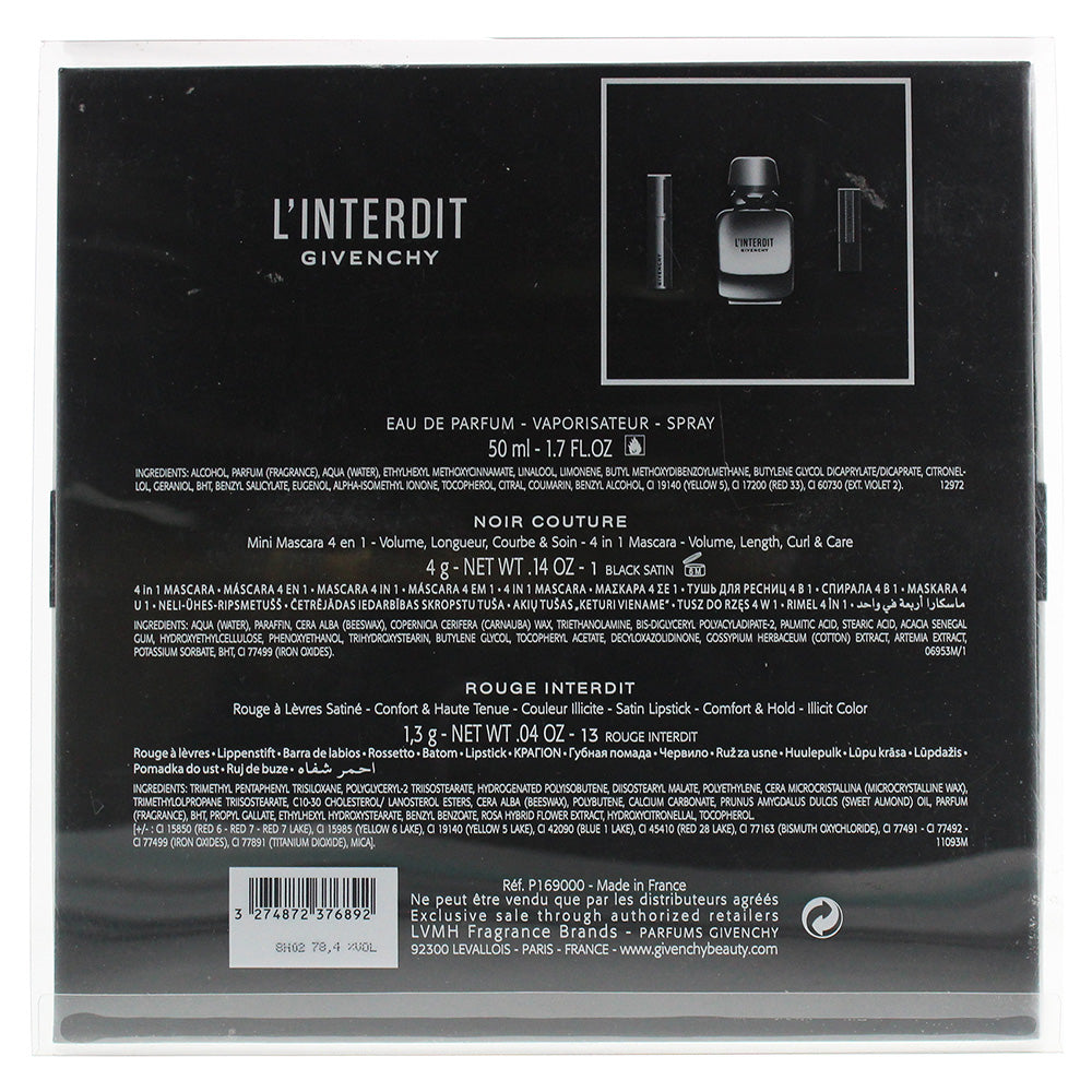 Givenchy L'interdit Eau de Parfum 3 Pieces Gift Set