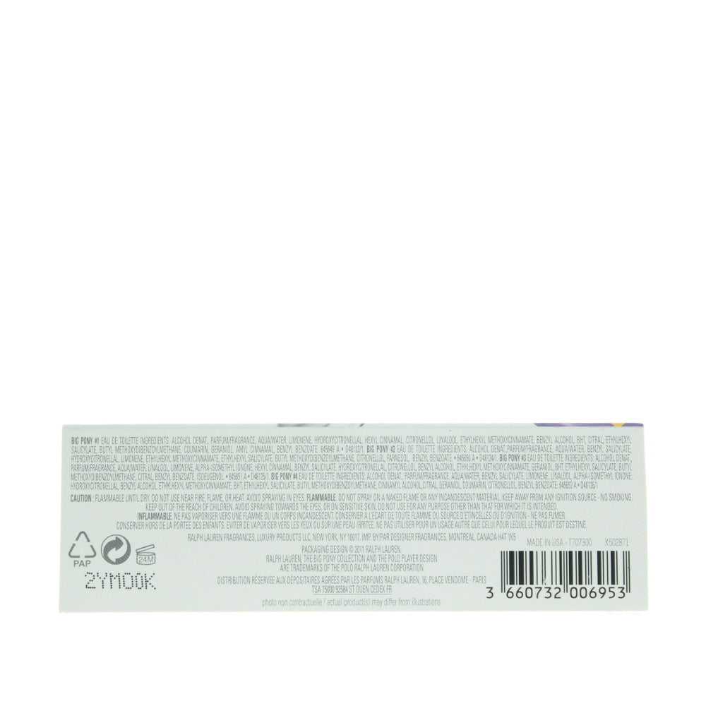 Ralph Lauren Big Pony Eau De Toilette Miniatures 4 Pieces Gift Set
