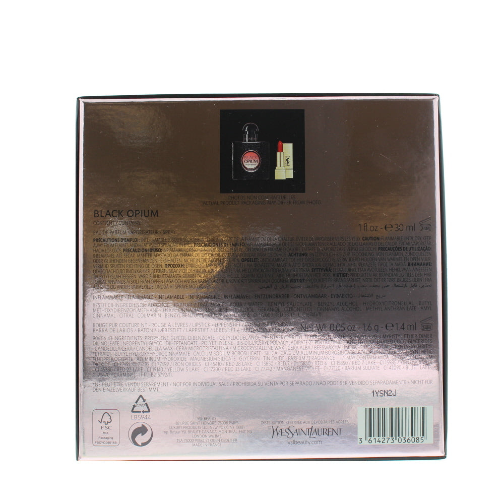 Yves Saint Laurent Black Opium Eau de Parfum 2 Pieces Gift Set - Ingredients