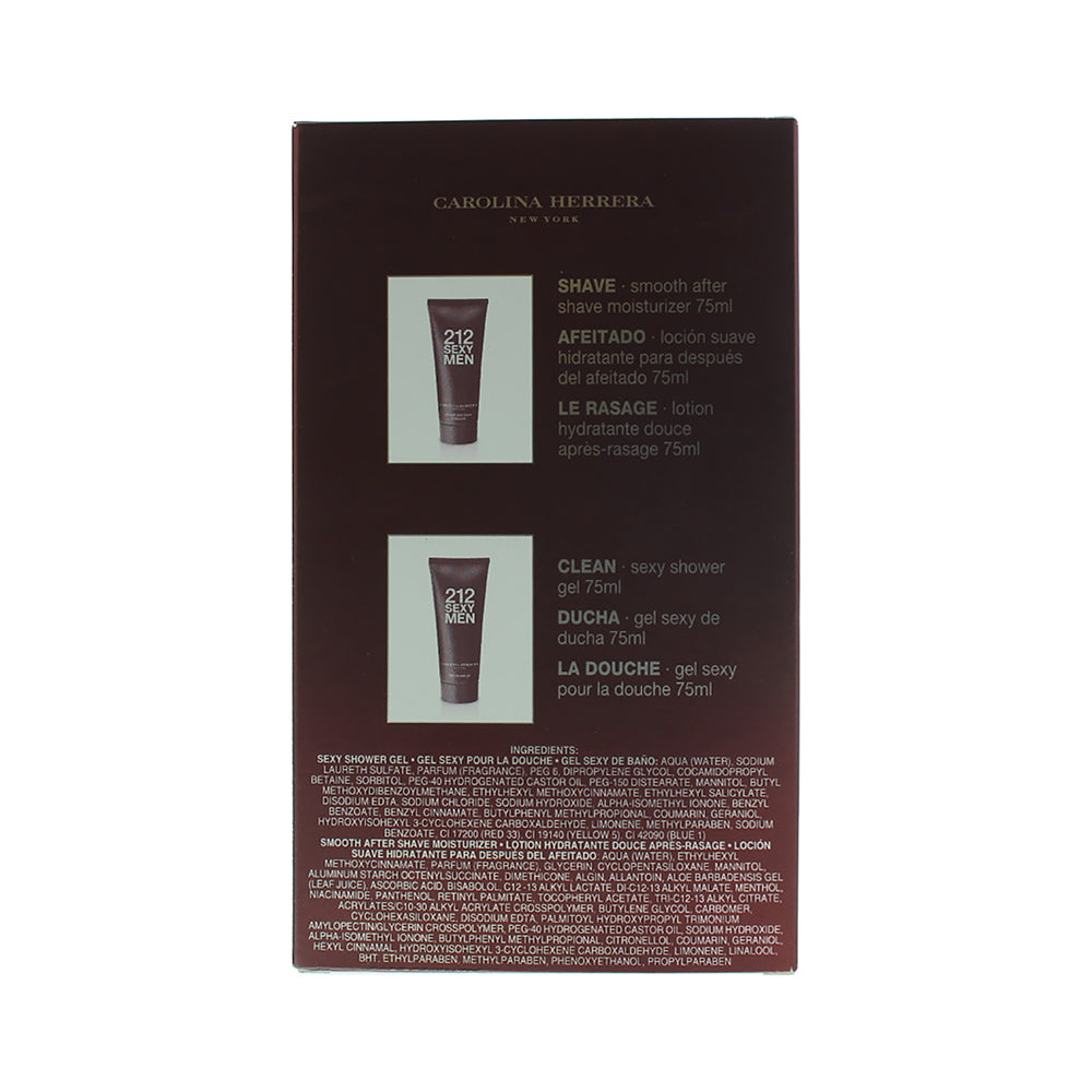 Carolina Herrera 212 Sexy Men 2 Piece Gift Set: After Shave Moisturizer 75ml - Shower Gel 75ml
