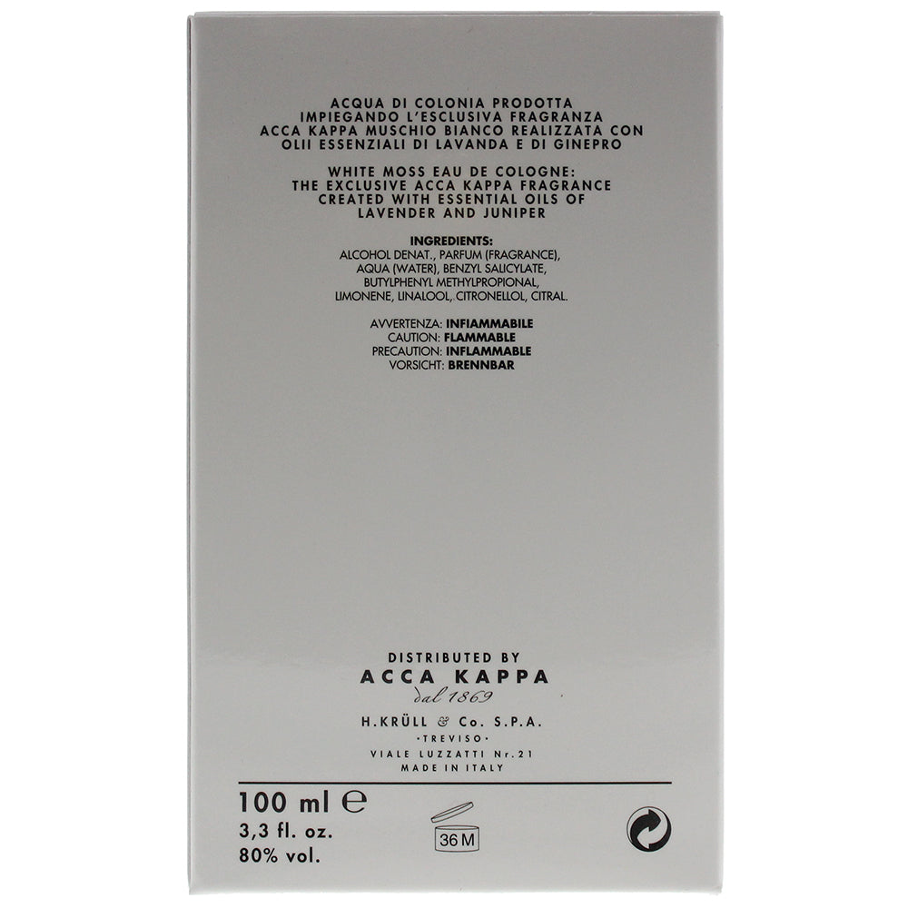 Acca Kappa White Moss Eau de Cologne 100ml
