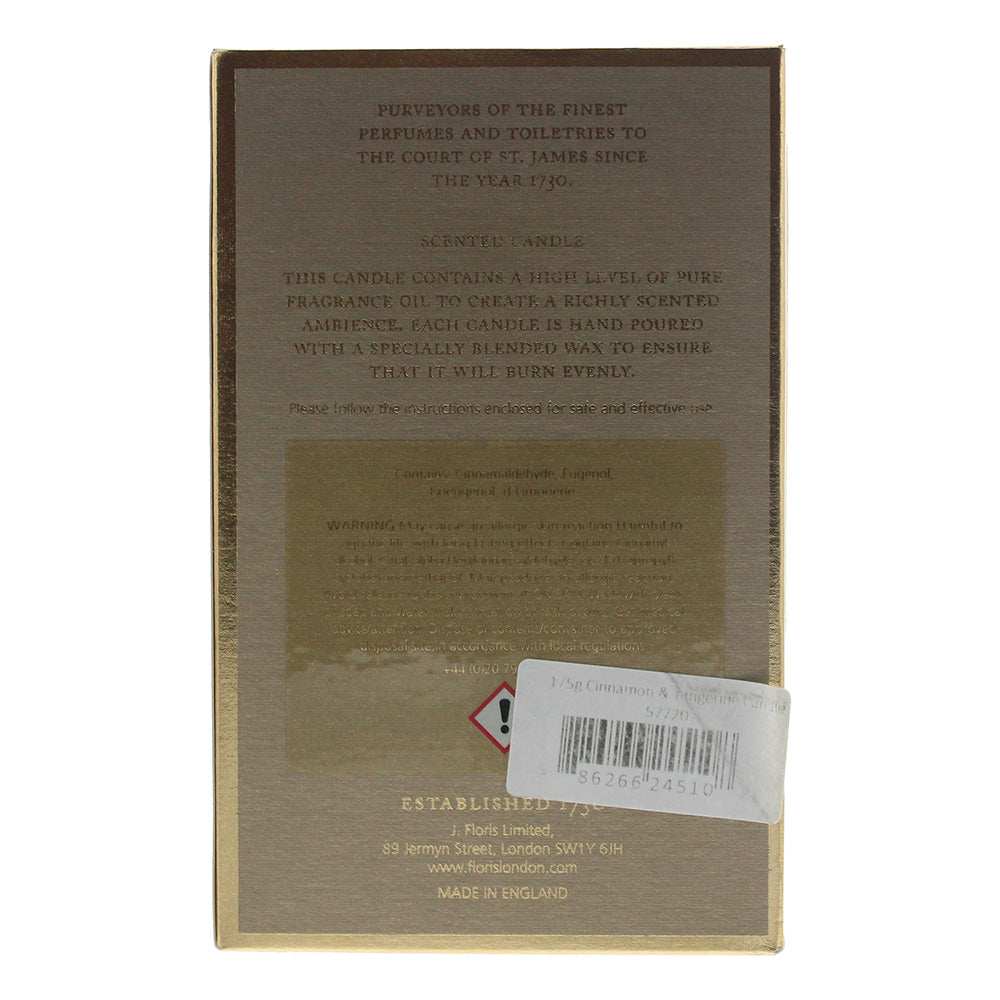 Floris Cinnamon & Tangerine Scented Candle 175g