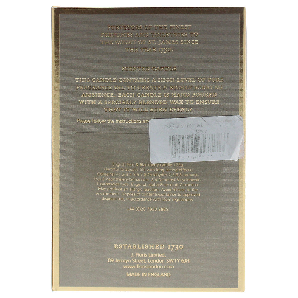 Floris English Fern & Blackberry Scented Candle 175g