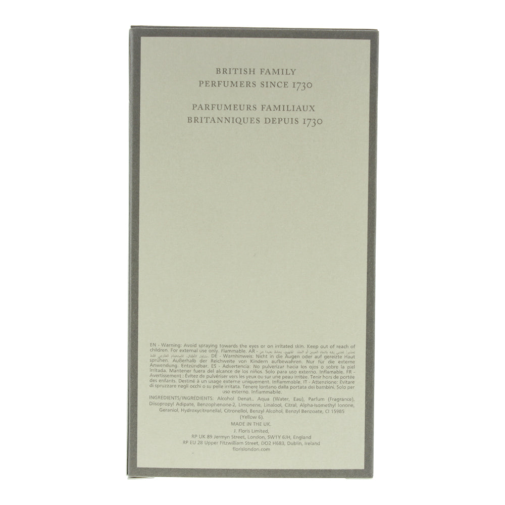 Floris JF Eau de Toilette 100ml   - Ingredients