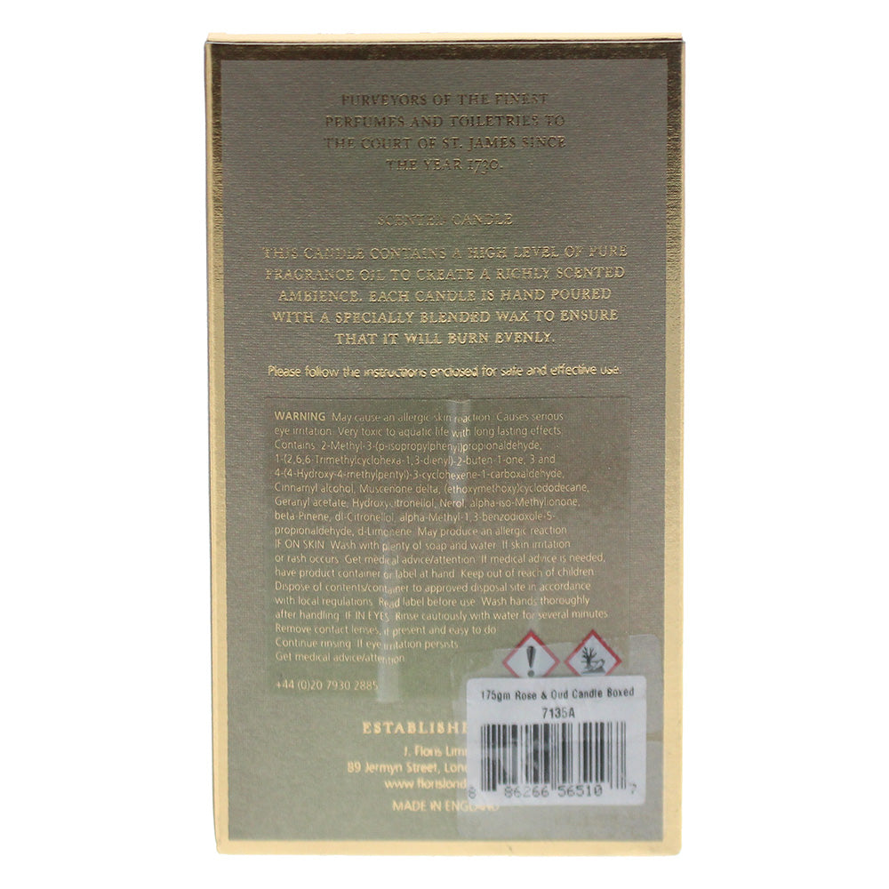 Floris Rose & Oud Scented Candle 175g