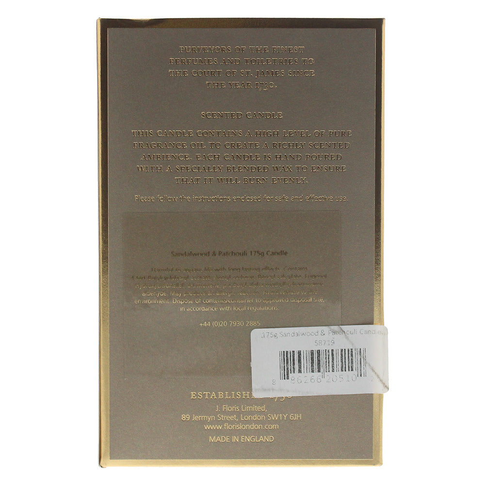 Floris Sandalwood & Patchouli Scented Candle 175g