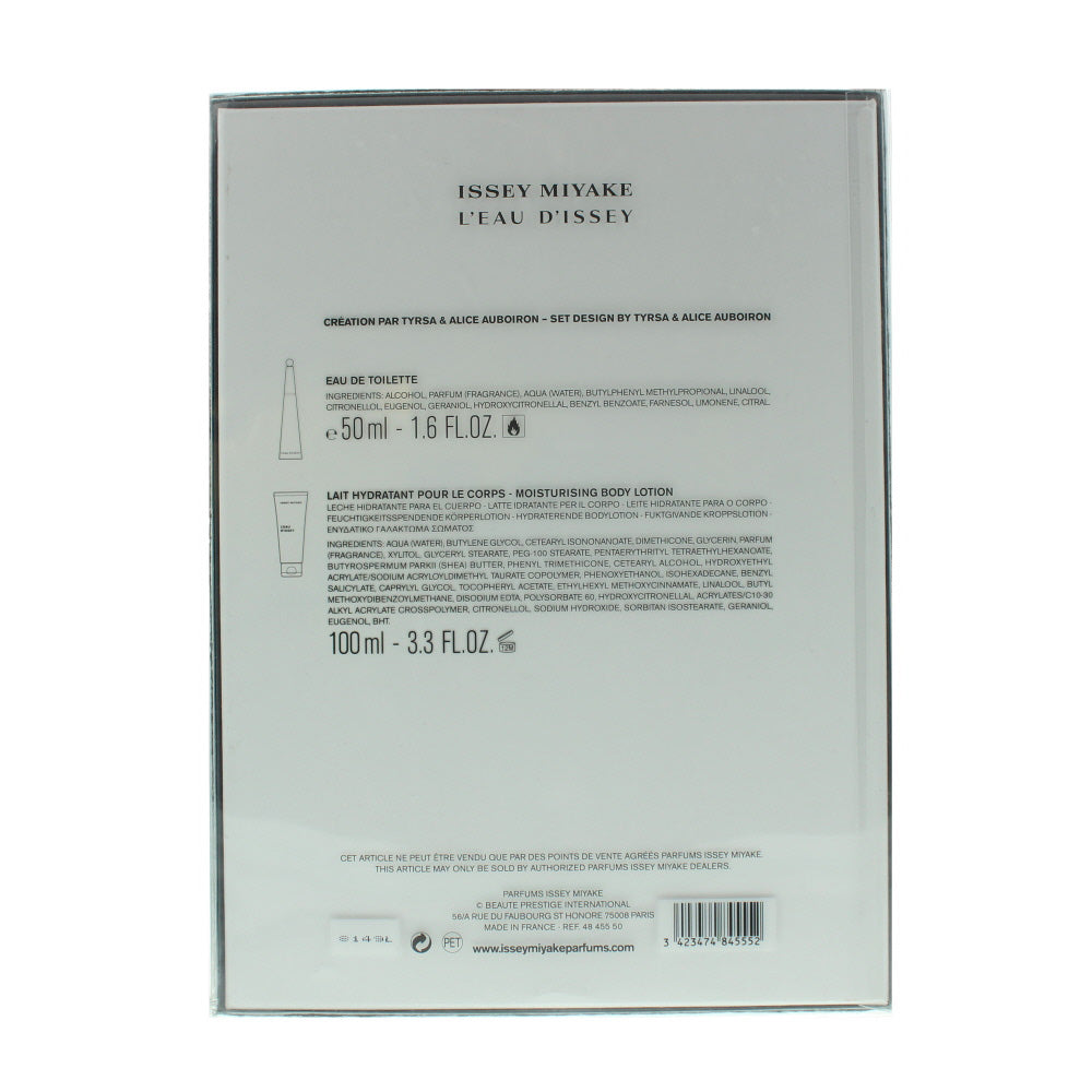 Issey Miyake L'Eau D'Issey 2 Piece Gift Set : L'Eau d'Issey Eau de Toilette 50ml - Body Lotion 100ml