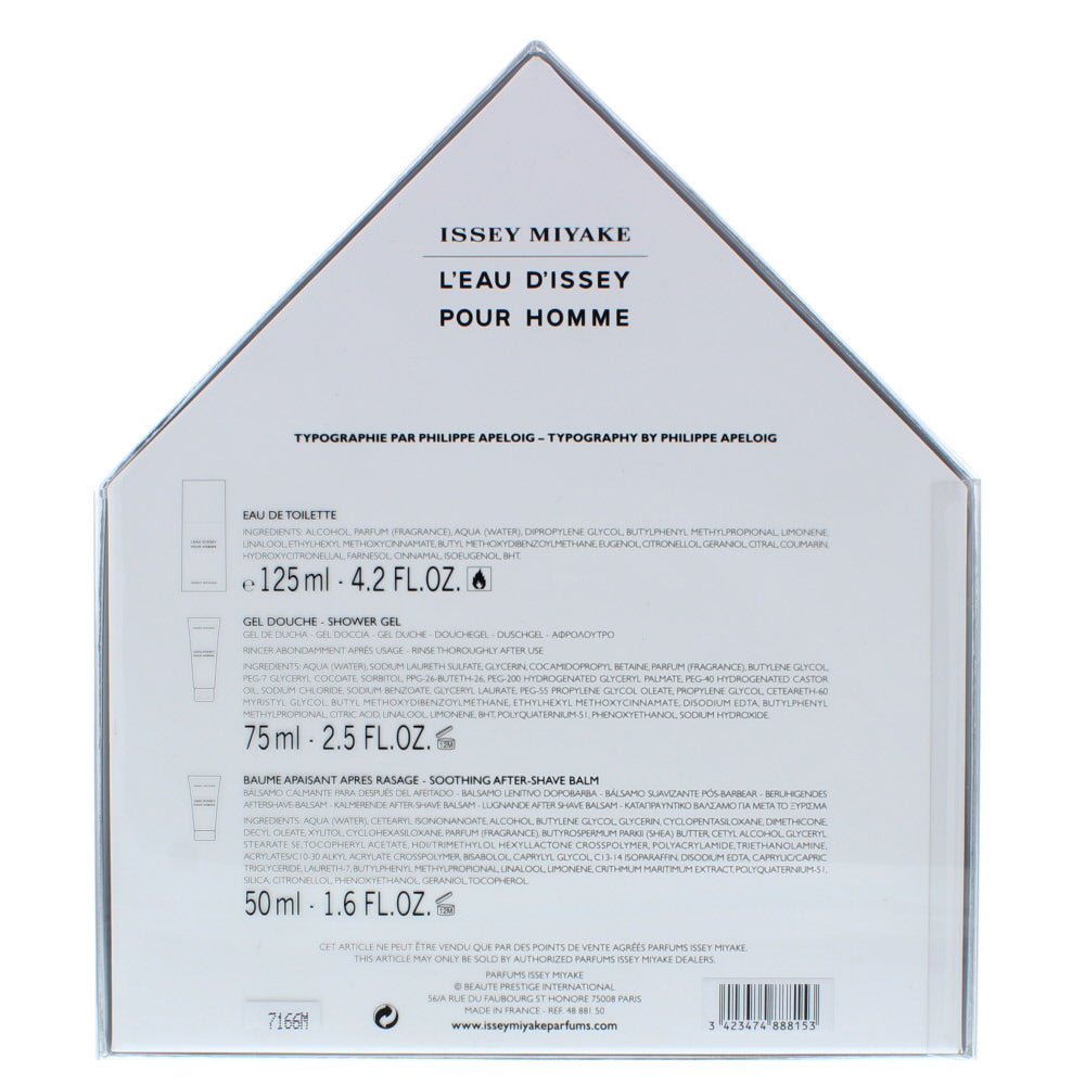 Issey Miyake L'Eau D'Issey Pour Homme Eau de Toilette 3 Pieces Gift Set : Eau de
