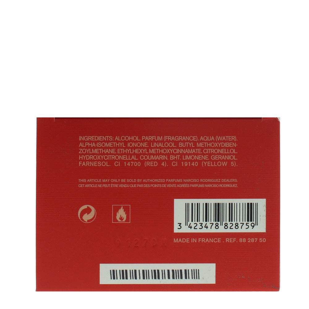 Narciso Rodriguez Rouge Eau de Toilette 90ml - Ingredients