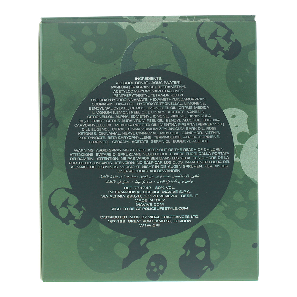 Police To Be Camouflage Eau de Toilette 40ml - Ingredients