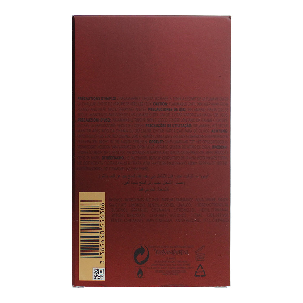 Yves Saint Laurent Opium Eau de Toilette 90ml Spray - Ingredients