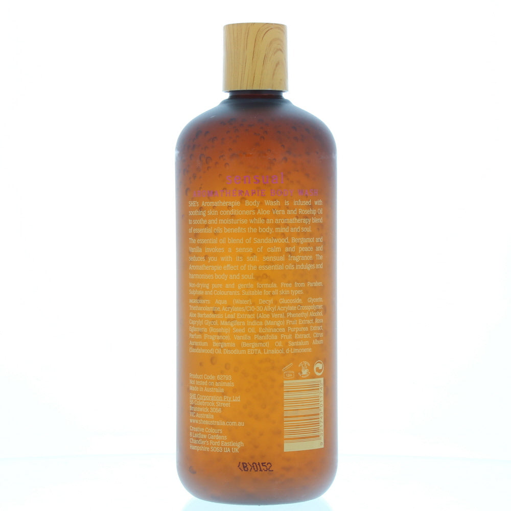 Om She Aromatherapy Sensual Body Wash 500ml  - Ingredients
