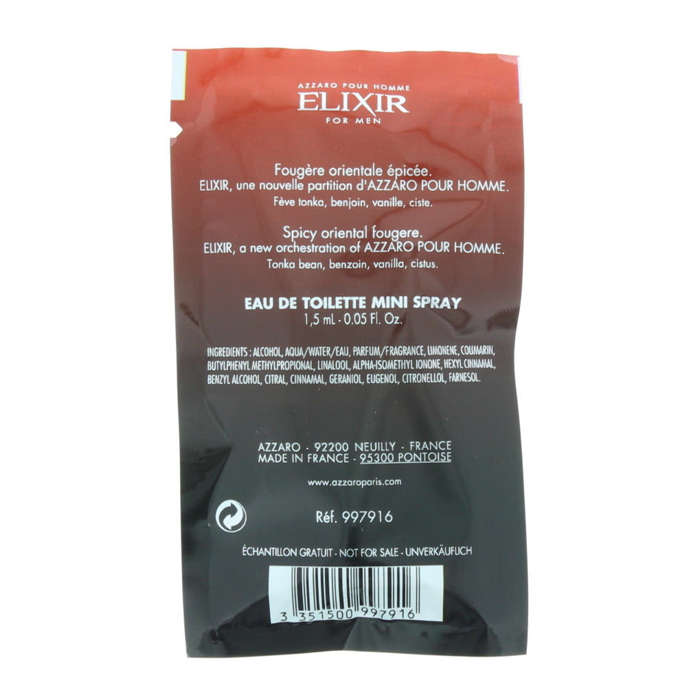 Azzaro Pour Homme Elixr Eau de Toilette 1.5ml Vial