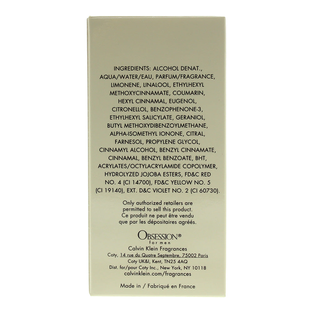 Calvin Klein Obsession For Men Eau de Toilette 30ml Spray