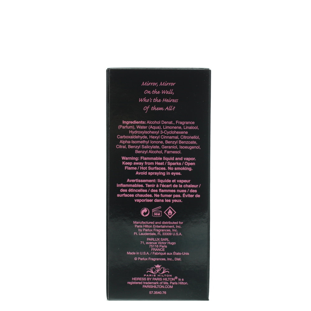 Paris Hilton Heiress Eau de Parfum 30ml - Ingredients