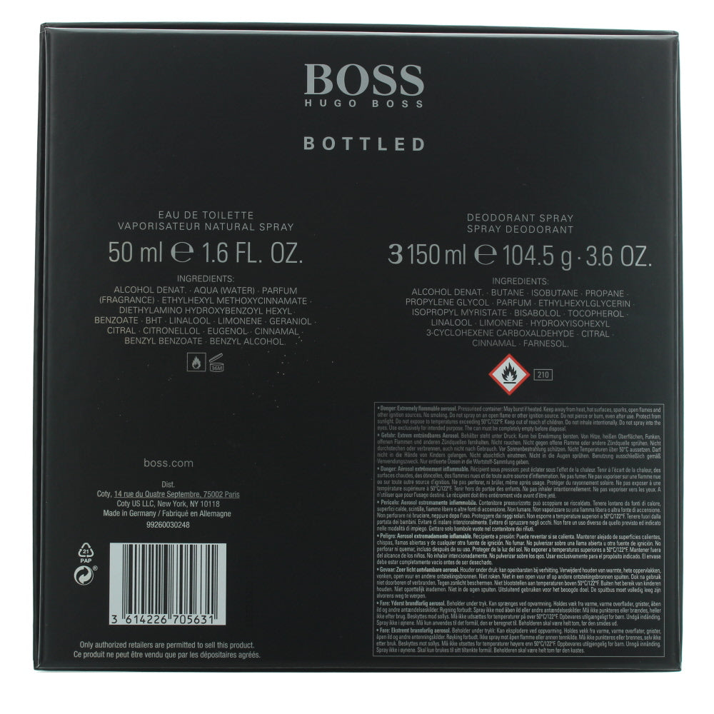 Hugo Boss Bottled Grey Eau de Toilette 2 Pieces Gift Set : Eau de Toilette 50ml 