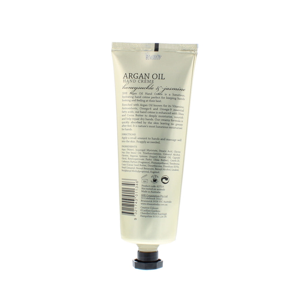 Om She Pure Botanicals Honeysuckle & Jasmine Argan Oil Hand Cream 120ml  - Ingredients