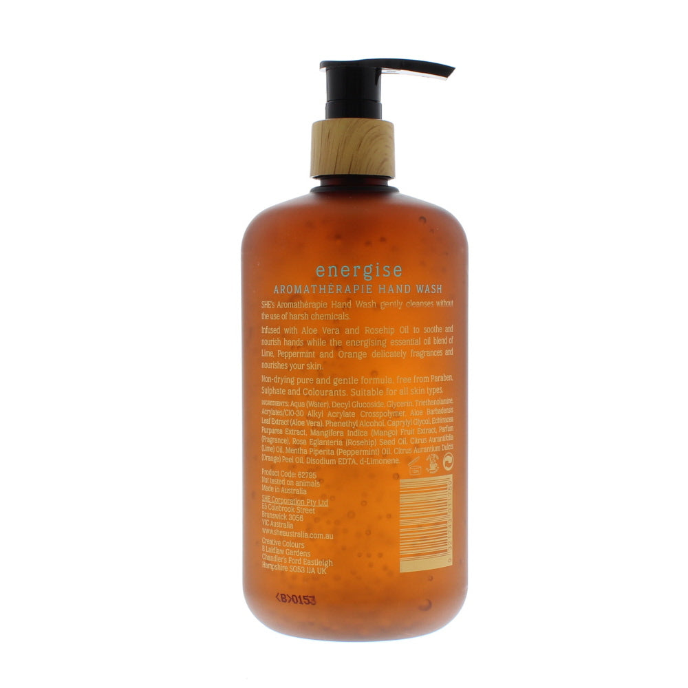 Om She Aromatherapie Energise Lime, Peppermint & Orange Essential Oils Hand Wash - Ingredients