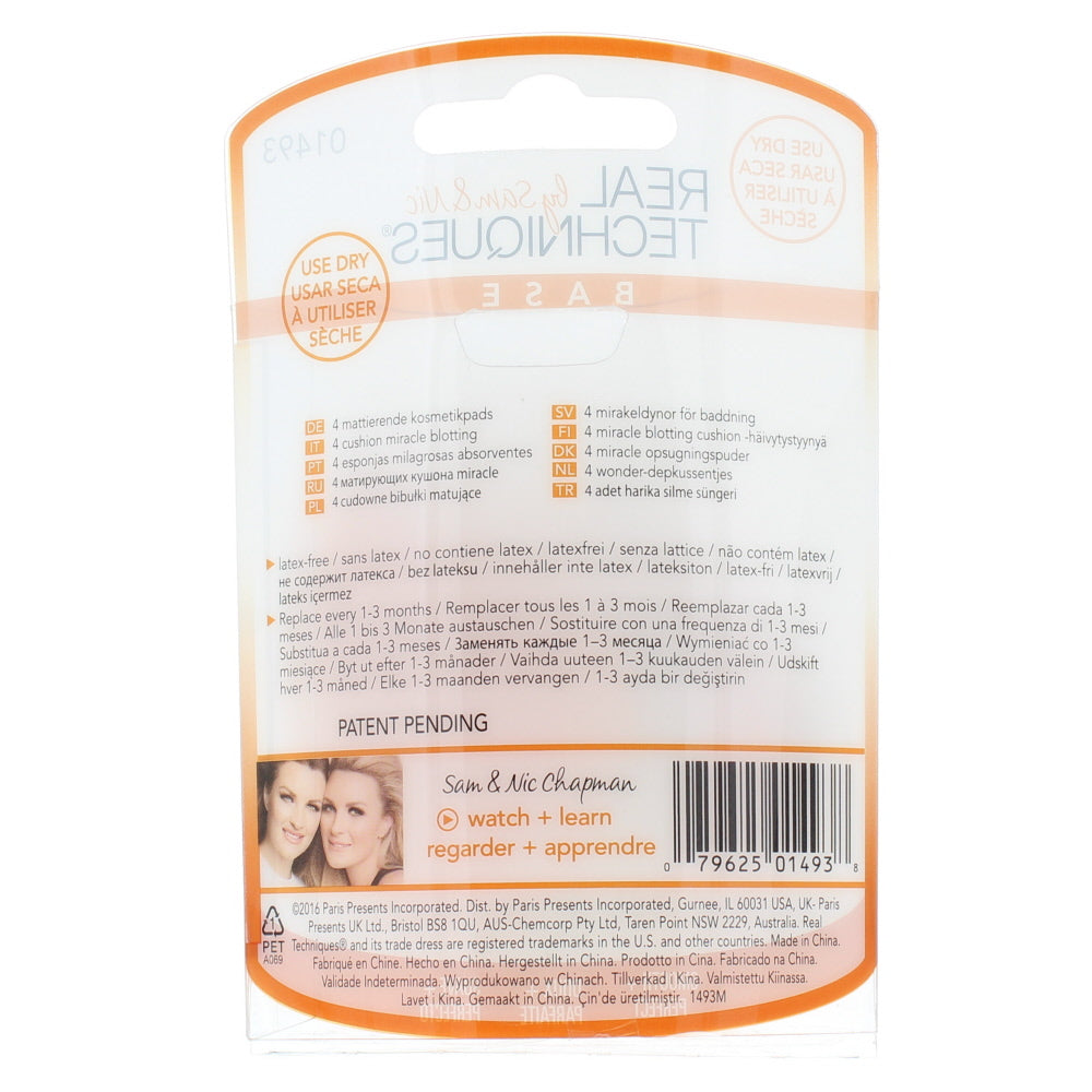 Real Techniques 4 x Base Miracle Blotting Cushions  - Ingredients