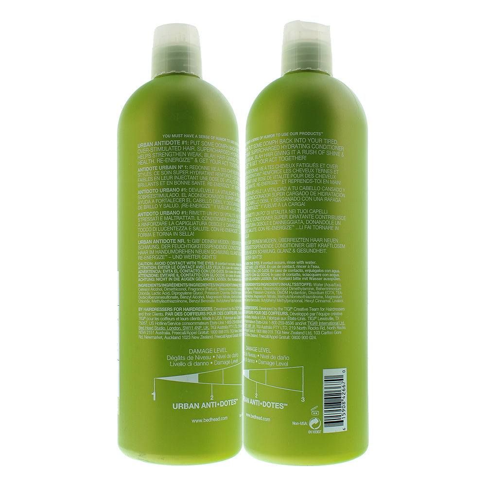 Tigi Bed Head Urban Antidotes Re-energize Daily Conditioner For Normal Hair 750m