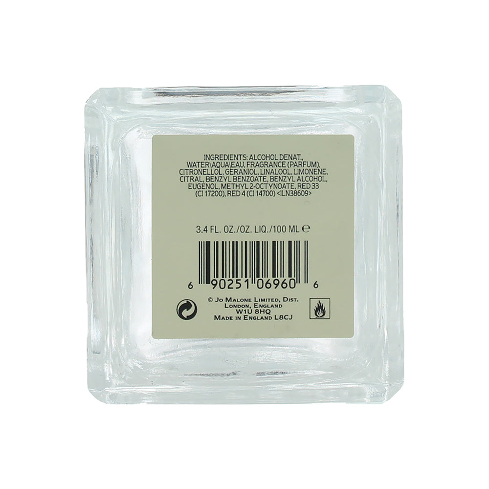 Jo Malone Red Roses Wild Rose Unboxed Cologne 100ml - Ingredients