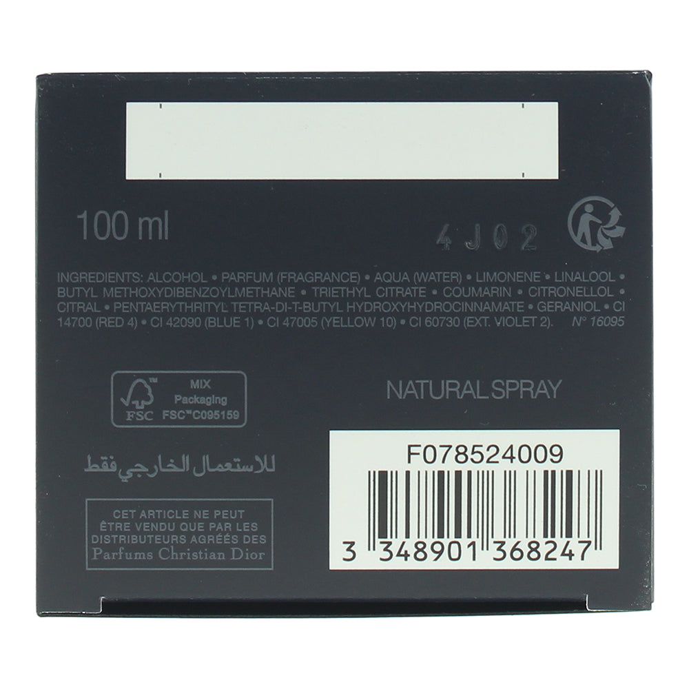 Dior Sauvage Eau de Parfum 100ml - Ingredients