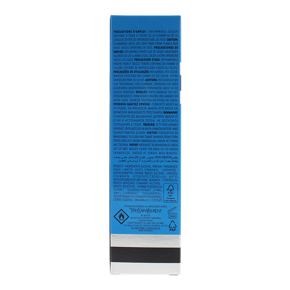 Yves Saint Laurent Rive Gauche Eau de Toilette 100ml - Ingredients