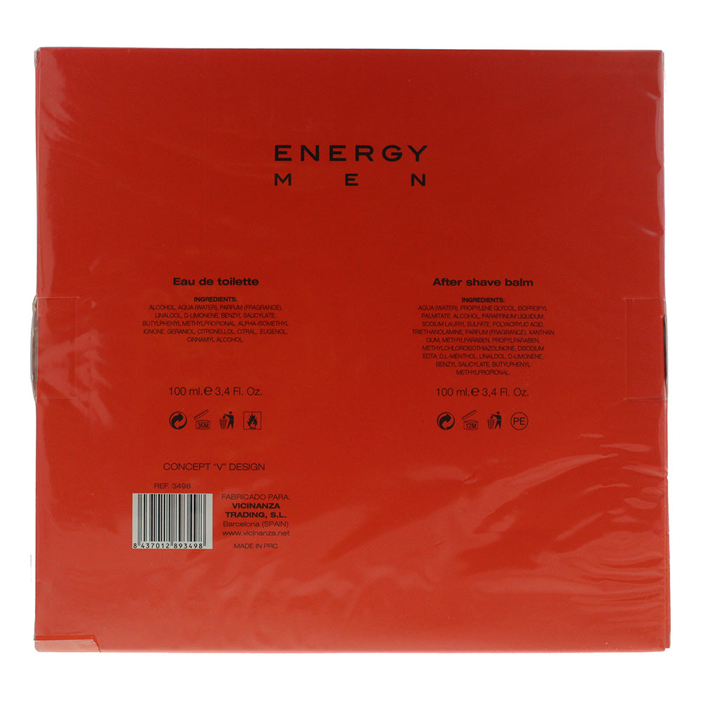 Concept "V" Design Energy 2 Piece Set Eau De Toilette 100ml Aftershave Balm 100ml