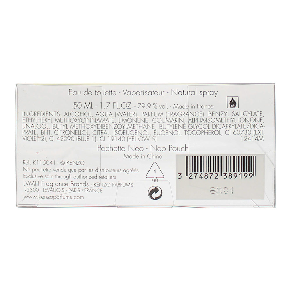 Kenzo Aqua Pour Homme Neo Edition Eau de Toilette Gift Set : Eau de Toilette 50ml -  Pouch
