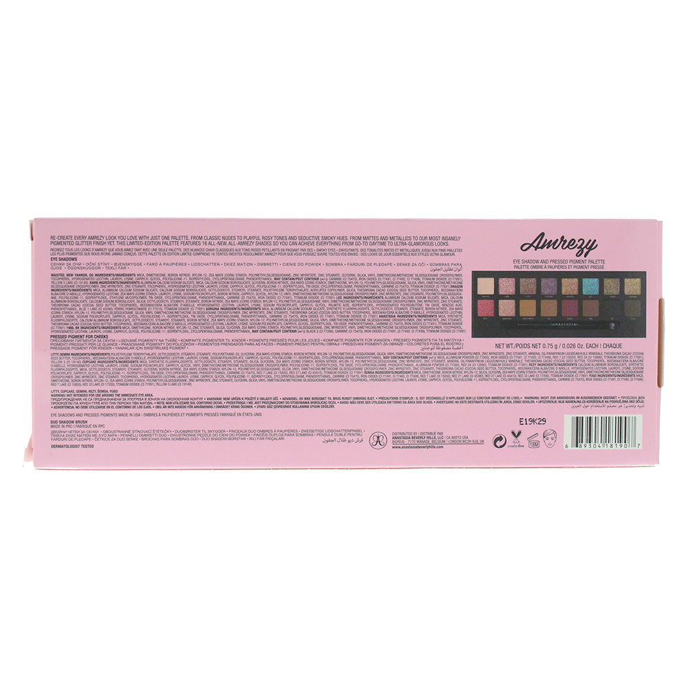 Anastasia Beverly Hills Amrezy Eye Shadow Palette 16 x 0.75g - Ingredients