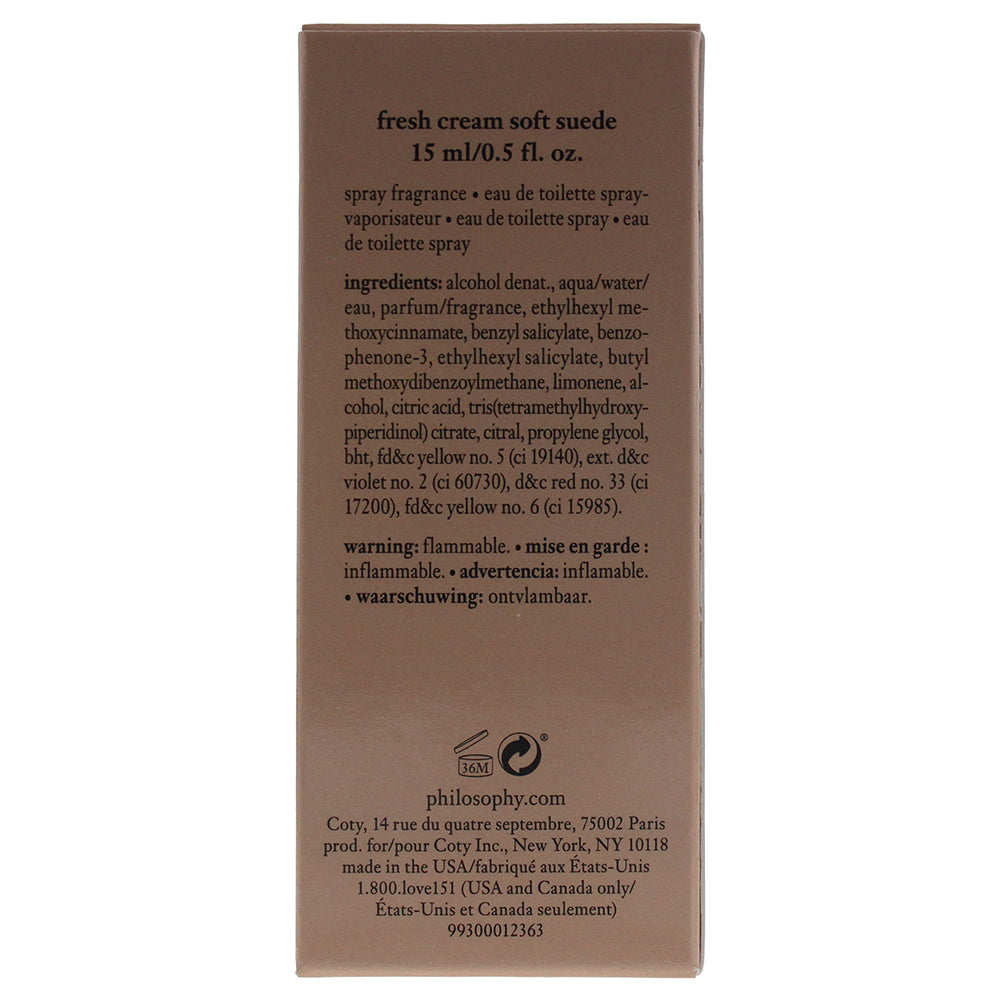 Philosophy Fresh Cream Soft Suede Eau De Toilette 15ml