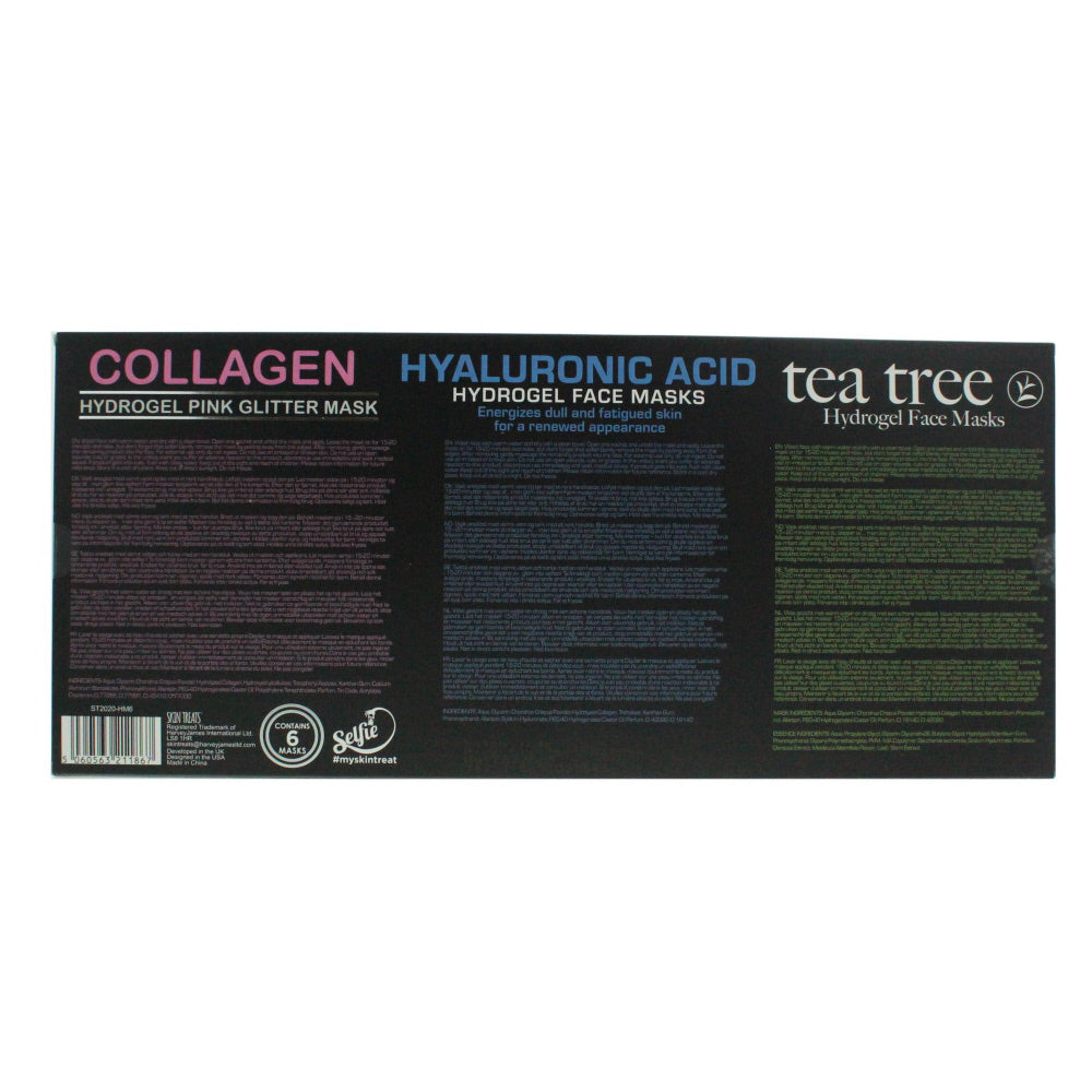 Skin Treats Hydrogel Face Masks Gift Set - 6 Pack - Ingredients