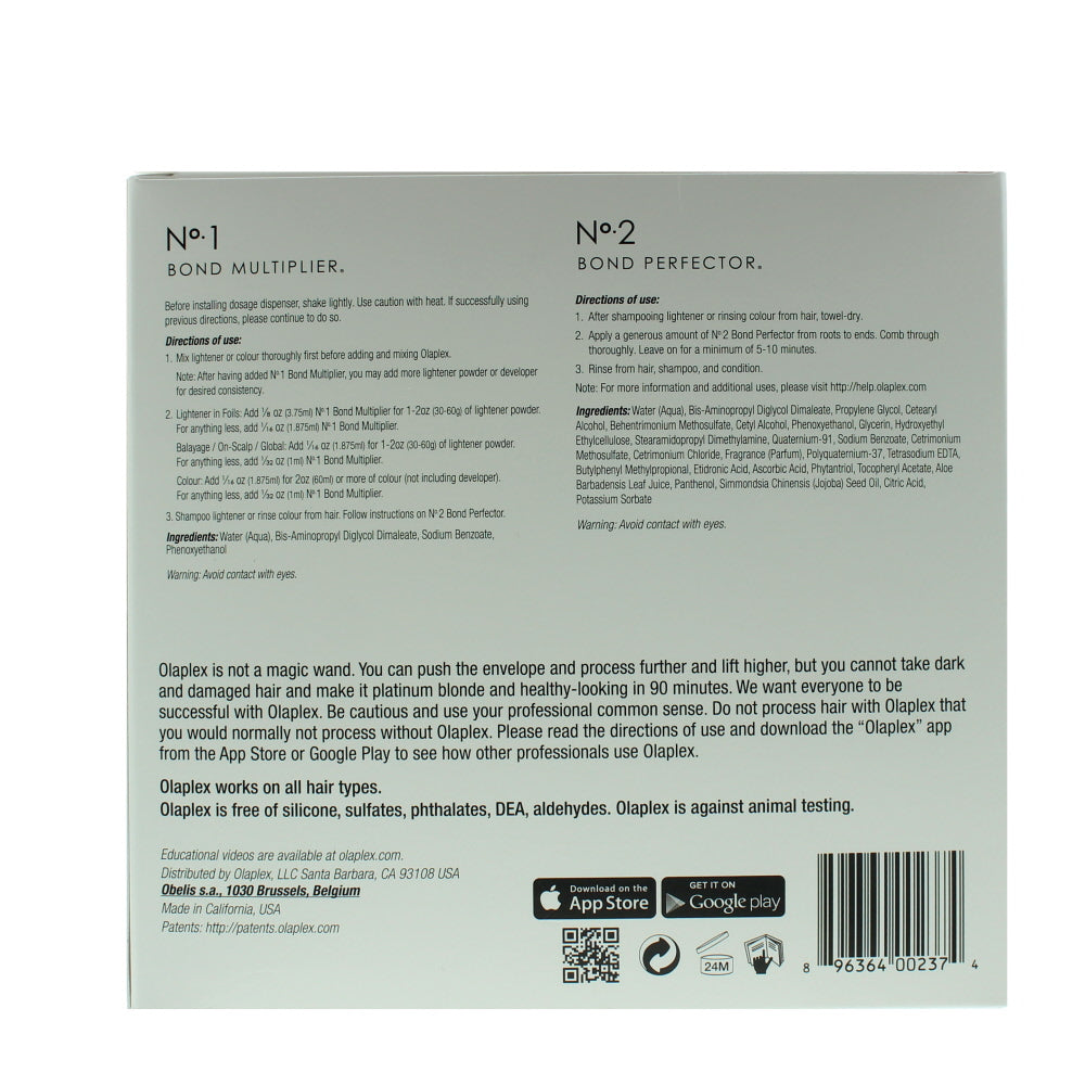 Olaplex Traveling Stylist Kit 2 Piece Gift Set: No 1 Bond Multiplier 100ml - No 2 Bond Perfector 100ml