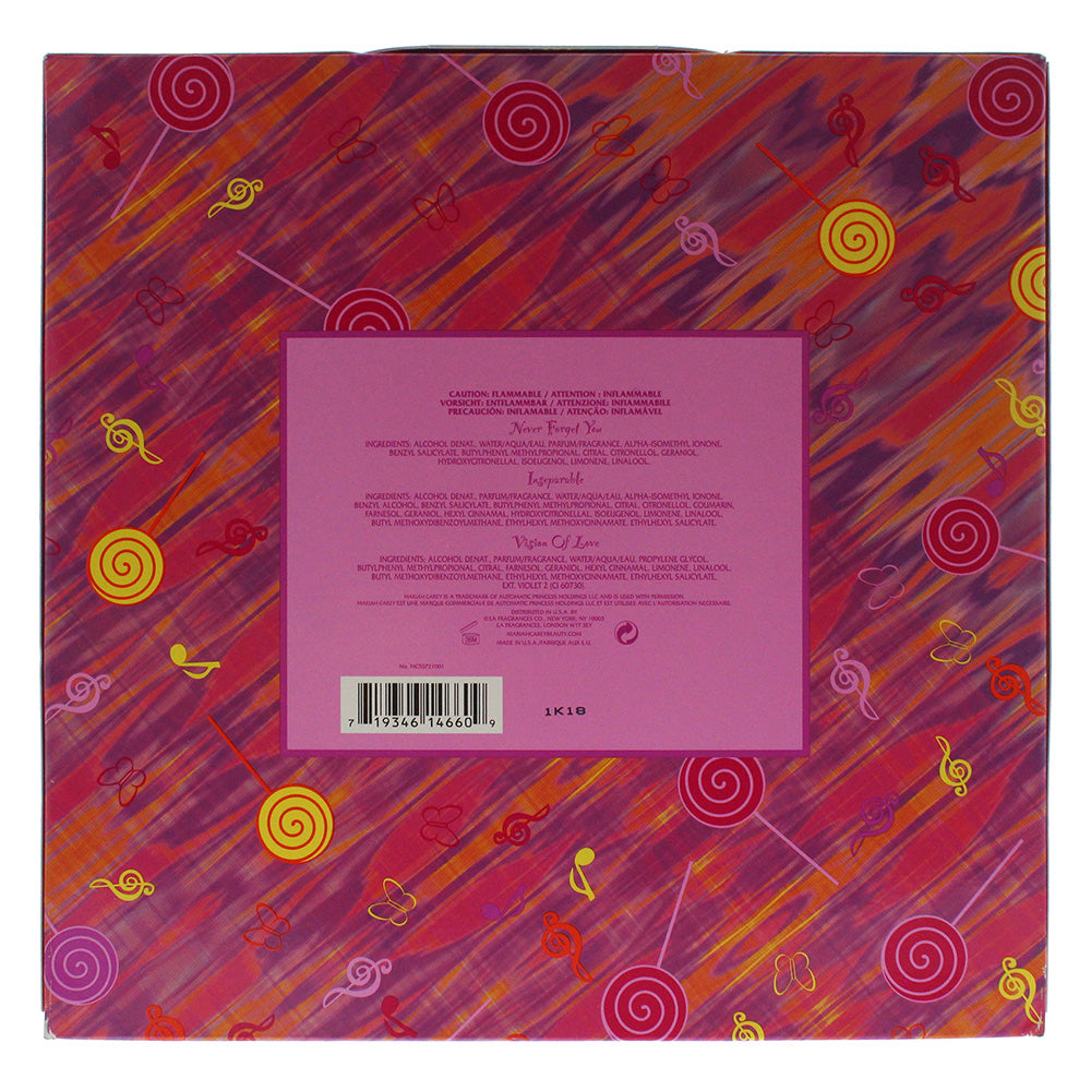 Mariah Carey Lollipop  3 Piece Rollerball Set 3 x 8ml Eau De Parfum Splash The Remix