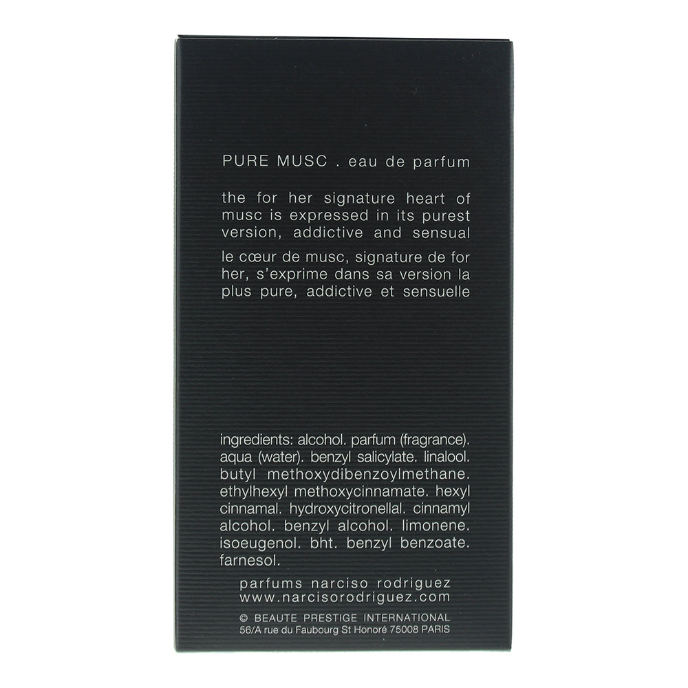 Narciso Rodriguez Pure Musc Eau de Parfum 50ml - Ingredients