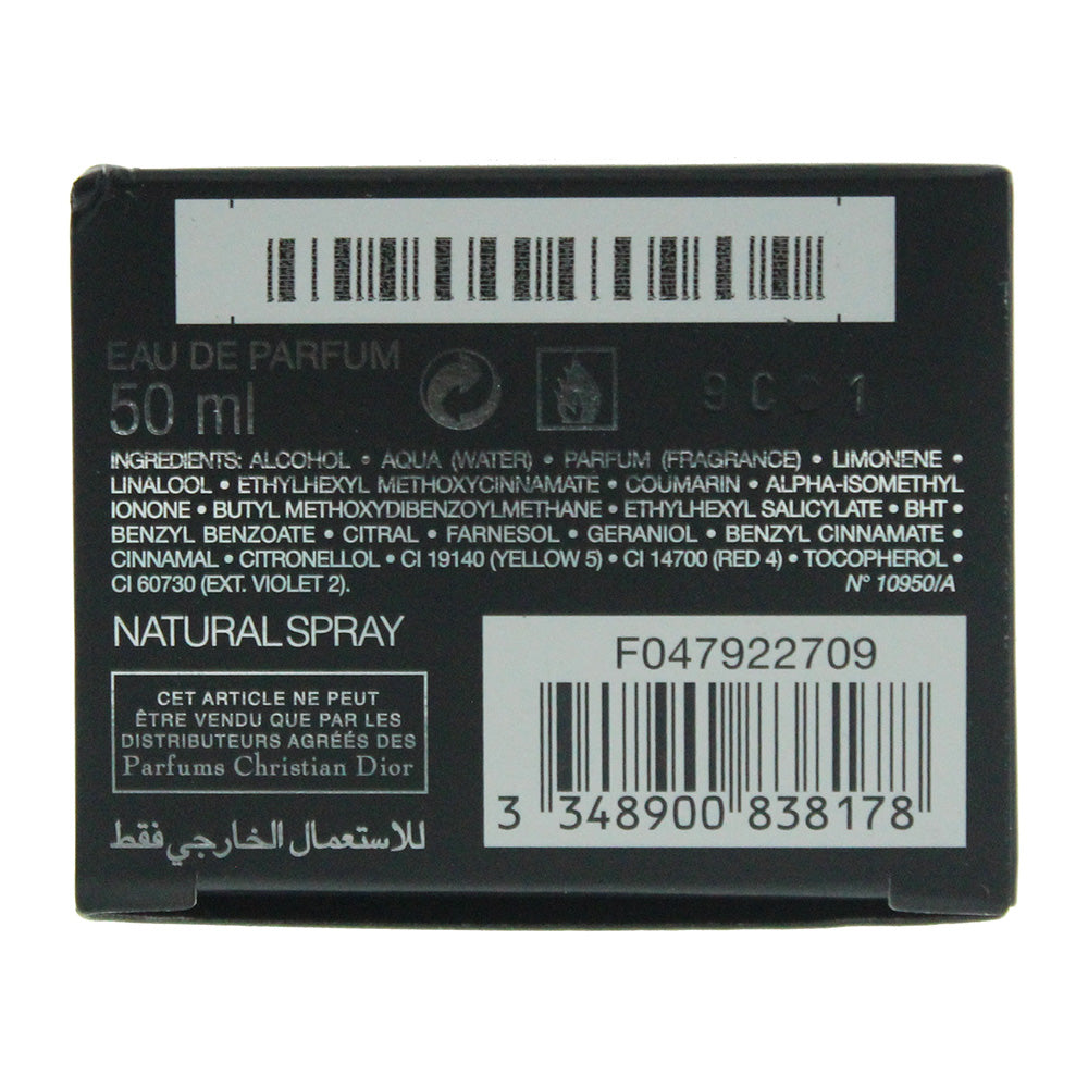 Dior Homme Intense Eau de Parfum 50ml - Ingredients