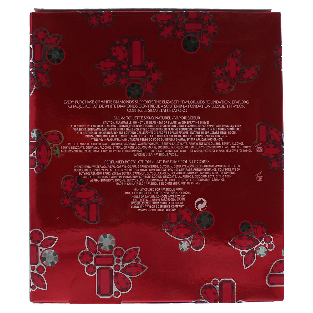 Elizabeth Taylor Diamonds And Rubies 2 Piece Eau de Toilette 100ml Body Lotion 1 - Ingredients