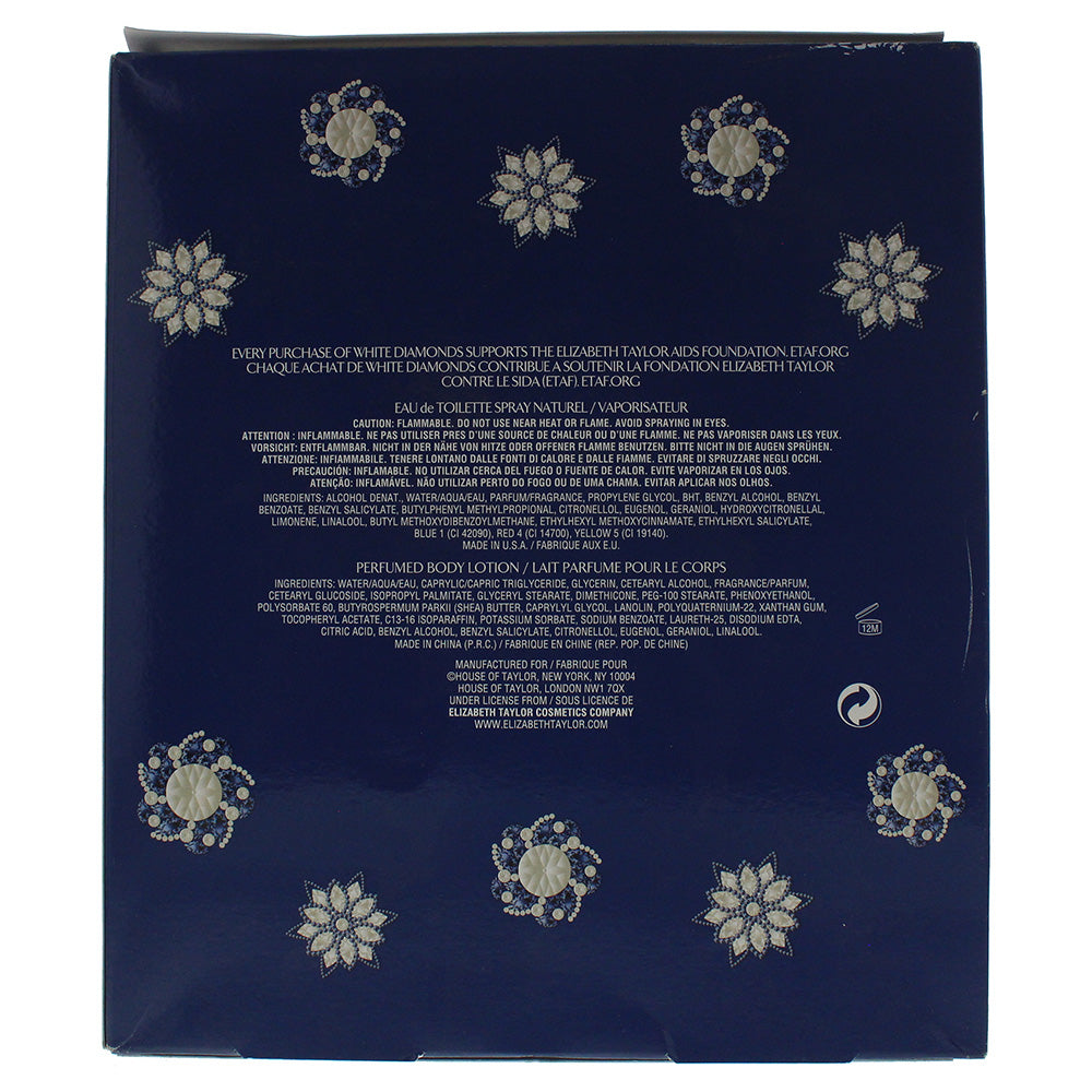 Elizabeth Taylor Diamonds And Sapphires 2 Piece Eau De Toilette 100ml Body Lotion 100ml