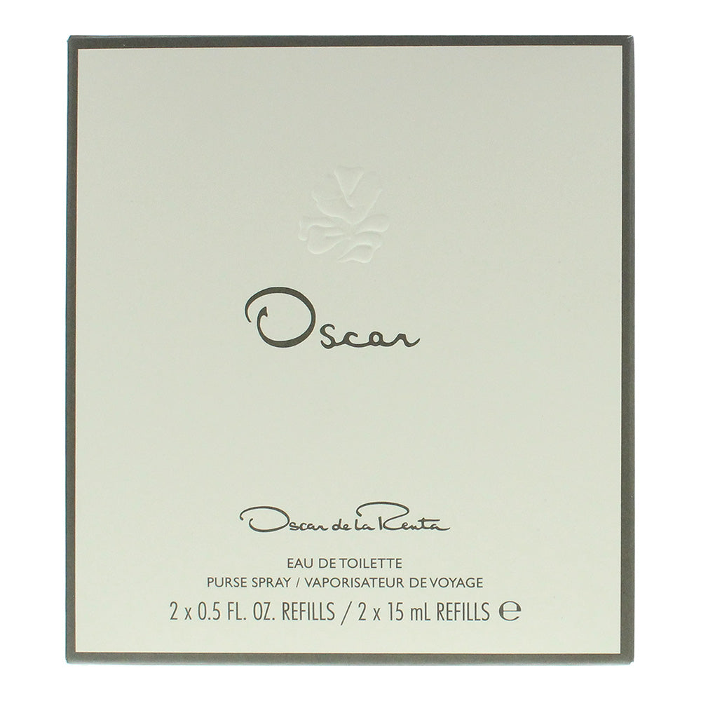 Oscar De La Renta 2 Piece Set - 2 x  Eau de Toilette 15ml Refills + Container - Box
