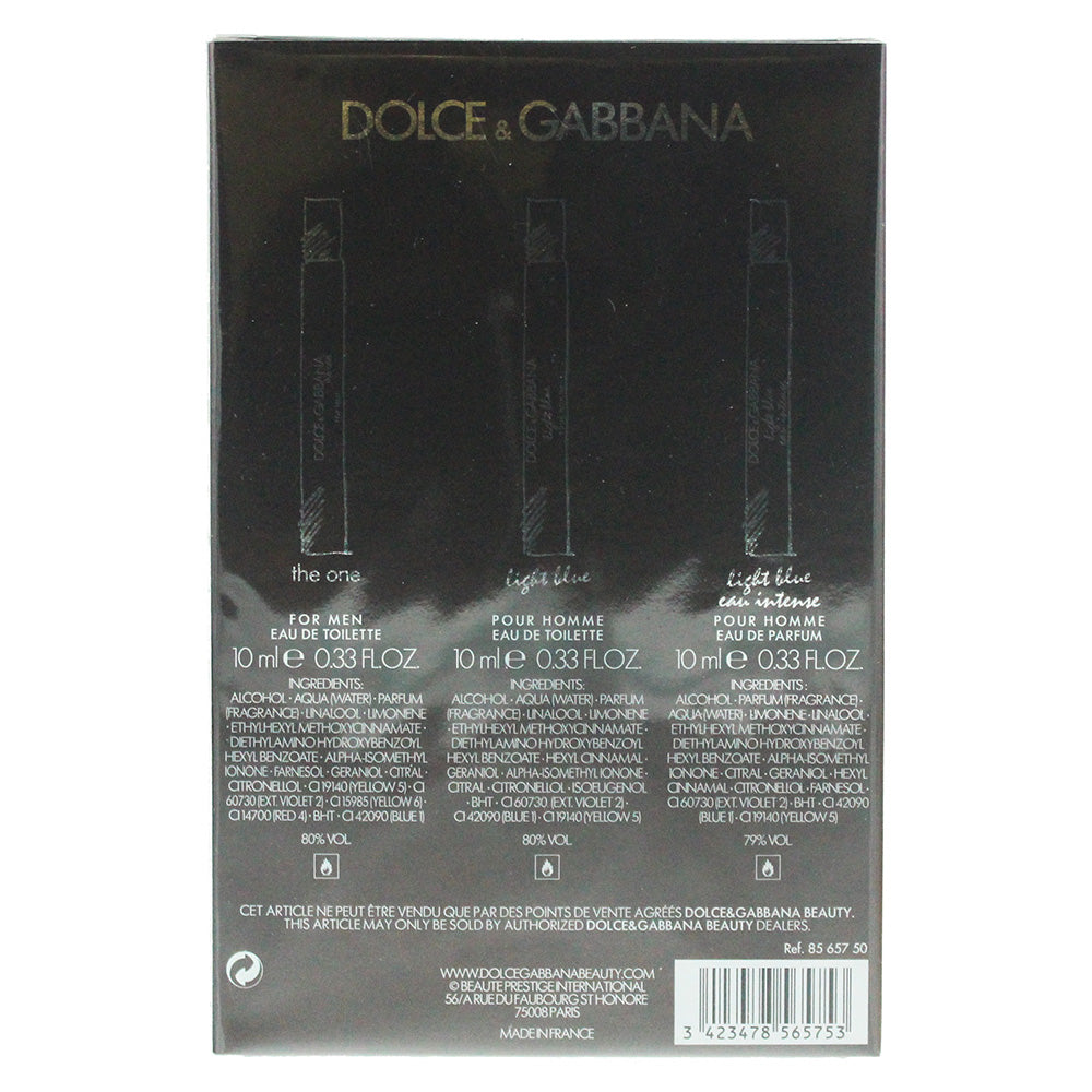 Dolce & Gabbana Eau De Toilette Miniatures 3 Piece Gift Set