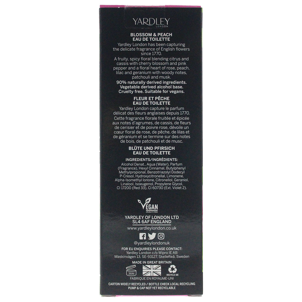 Yardley Blossom & Peach Eau de Toilette 125ml