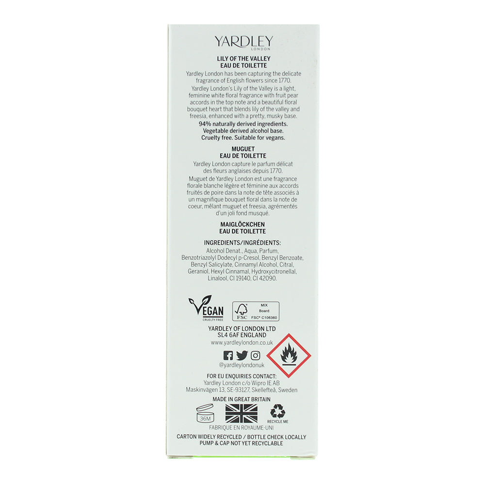Yardley Lily Of The Valley Eau de Toilette 50ml