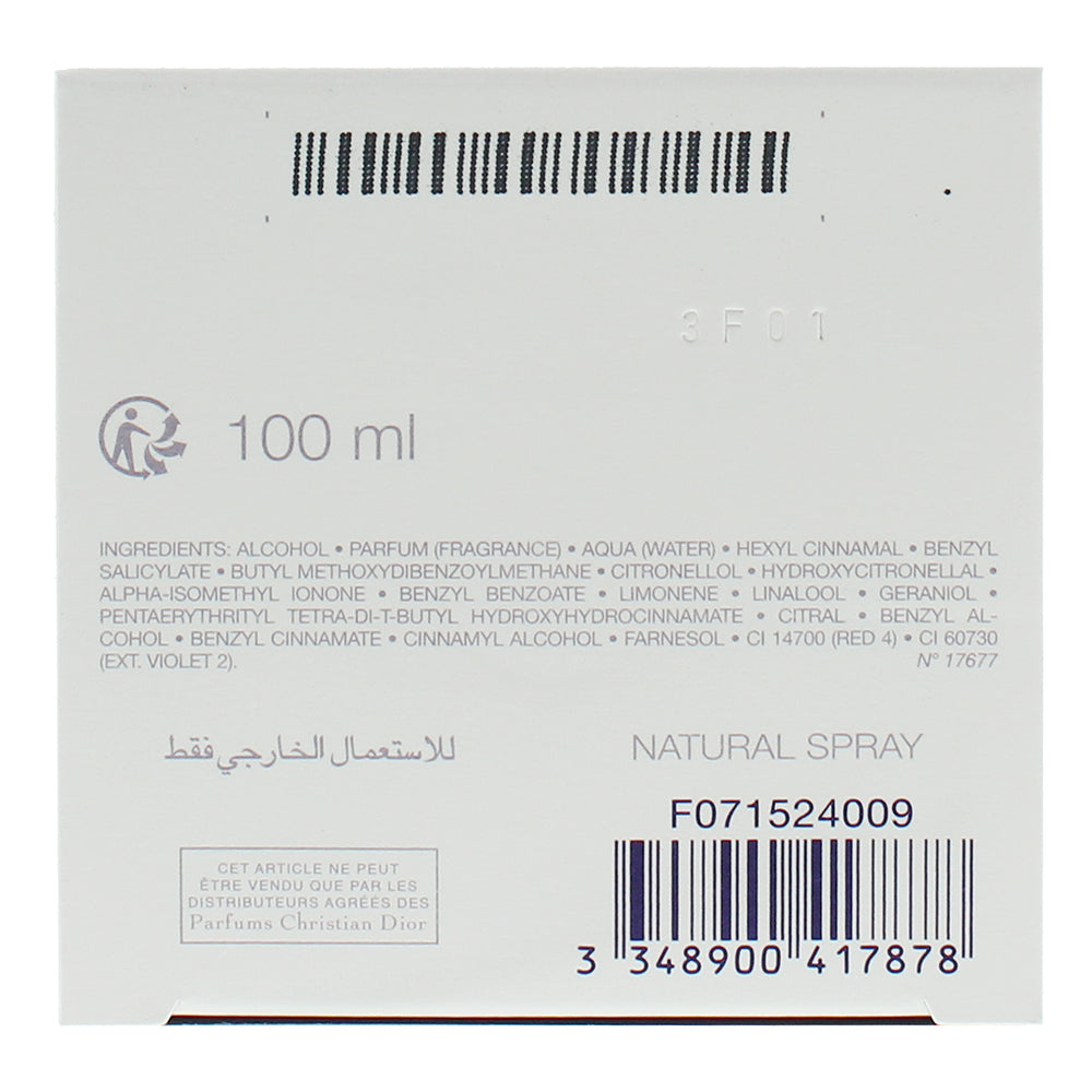 Dior J'adore Eau de Parfum 100ml - Ingredients