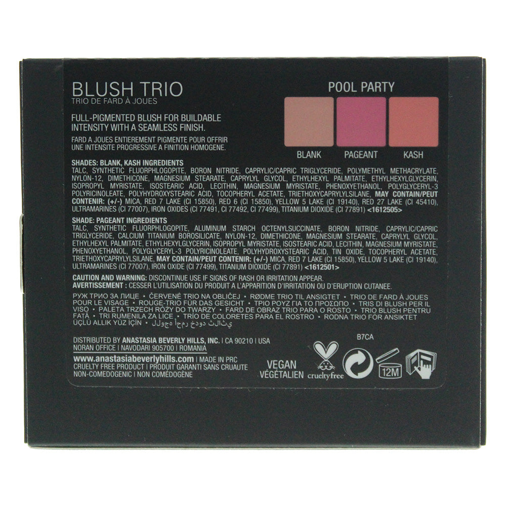 Anastasia Beverly Hills Blush Trio #01 Pool Party Blush 3g - Ingredients