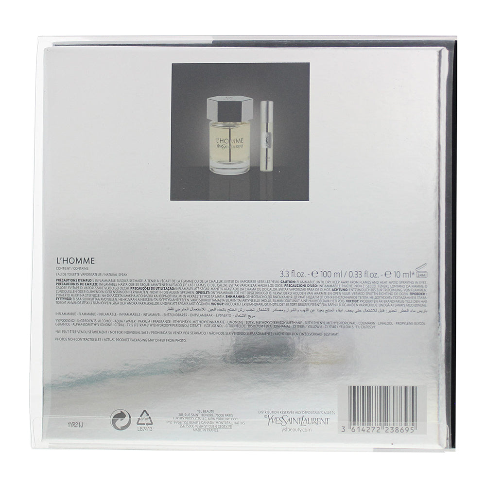 Yves Saint Laurent L'Homme 2 Piece Set - Eau de Toilette 100ml - Eau de Toilette - Ingredients