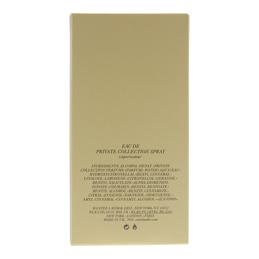 Estée Lauder Eau de Private Collection Eau de Parfum 50ml - Ingredients