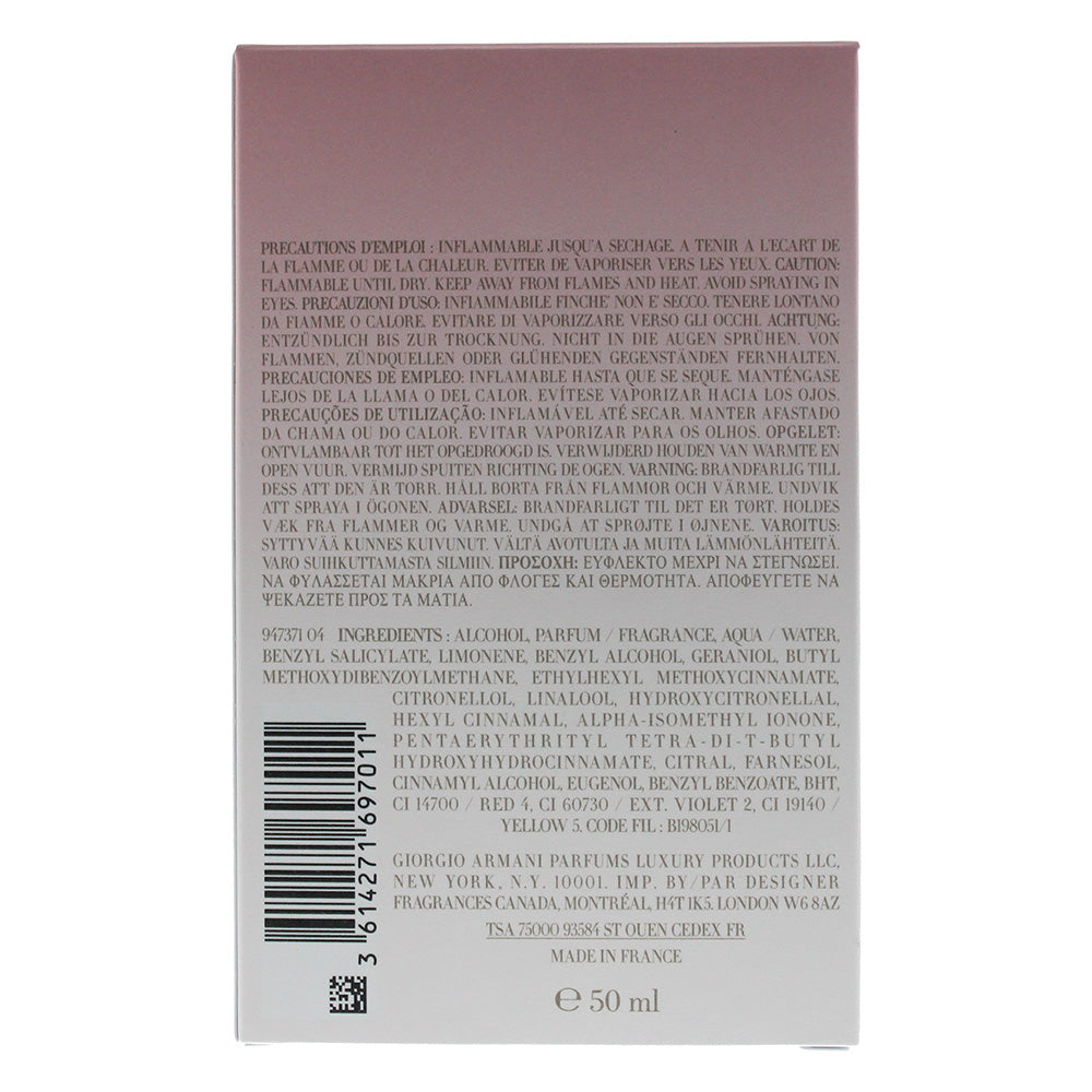 Giorgio Armani Sky Di Gioia Eau de Parfum 50ml - Ingredients