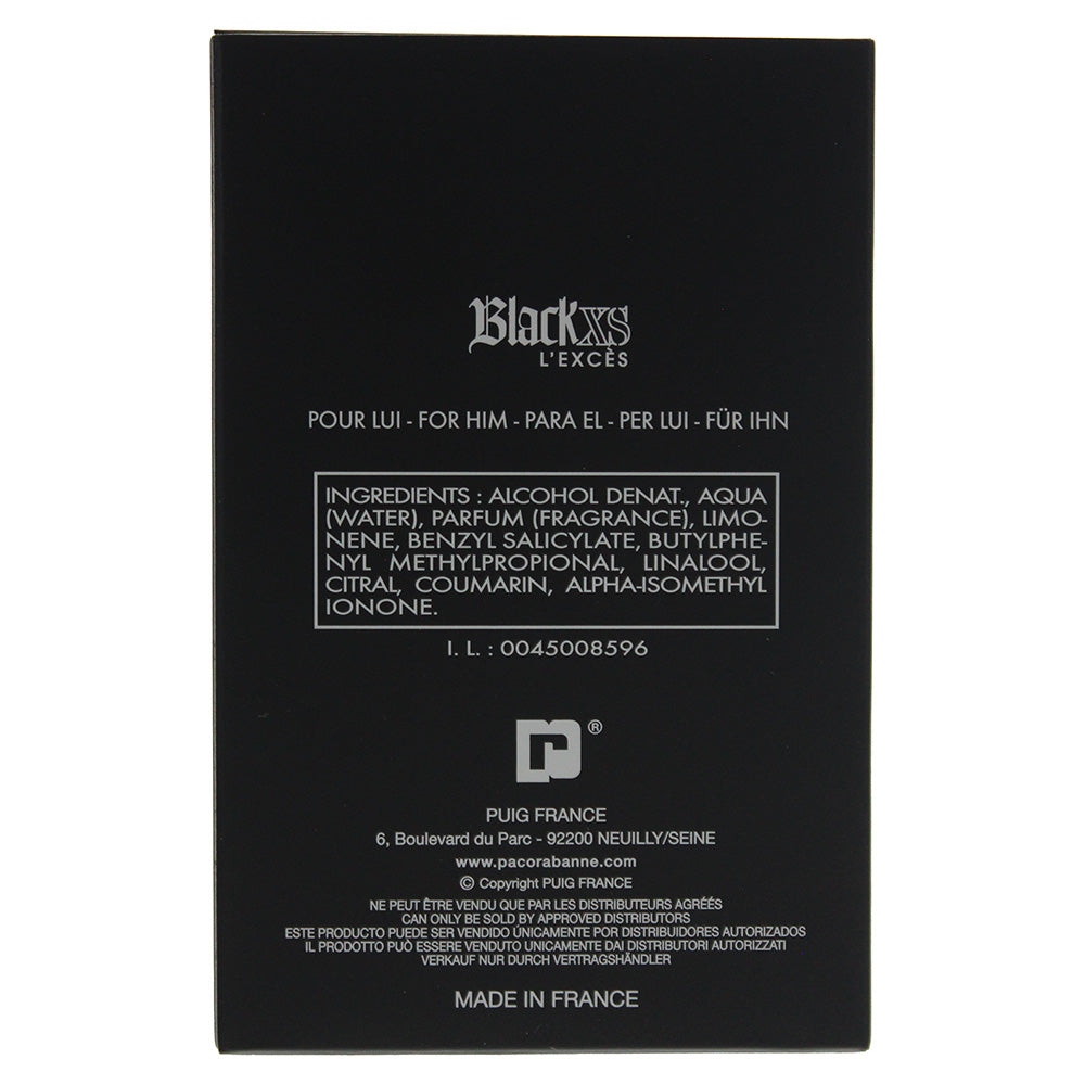 Paco Rabanne Black Xs  L'Exces Intense Eau De Toilette 50ml